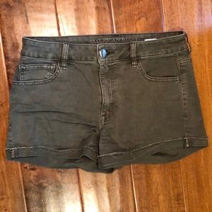 American Eagle Army green jean shorts